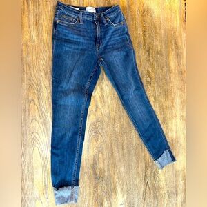 High Rise Skinny Dark Denim Jeans